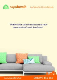 Jasa cuci sofa kota Bandung SapuBersih