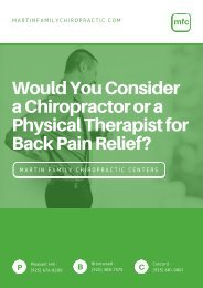 Concord CA Chiropractor : Would You Consider a Chiropractor or a Physical Therapist for Back Pain Relief?