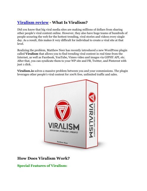 Viralism review & Viralism $22,600 bonus-discount