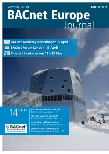 Journal - BACnet Interest Group Europe eV