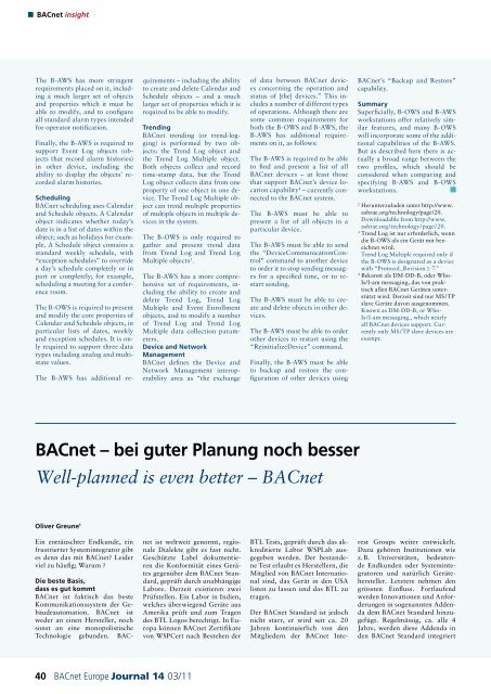 Journal - BACnet Interest Group Europe eV