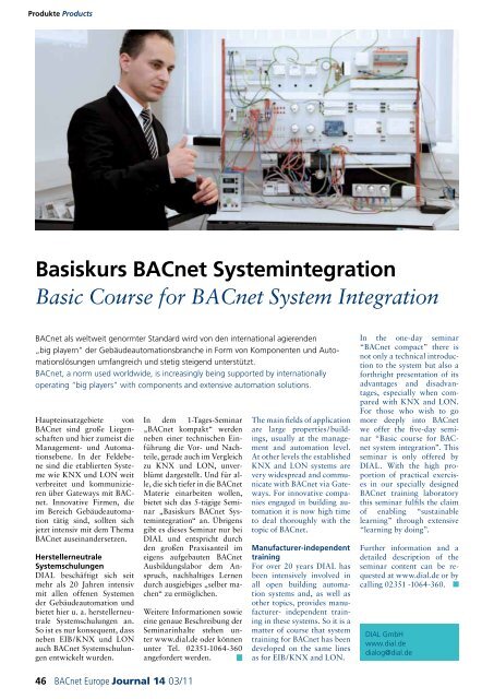 Journal - BACnet Interest Group Europe eV