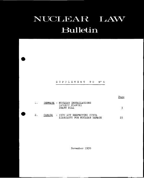 Obligation de l'~loitant - OECD Nuclear Energy Agency