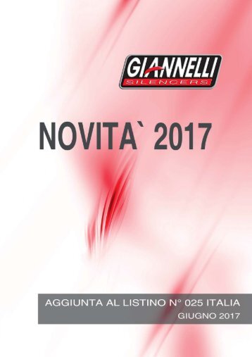 Giannelli Nuovi Prodotti - Giugno 2017