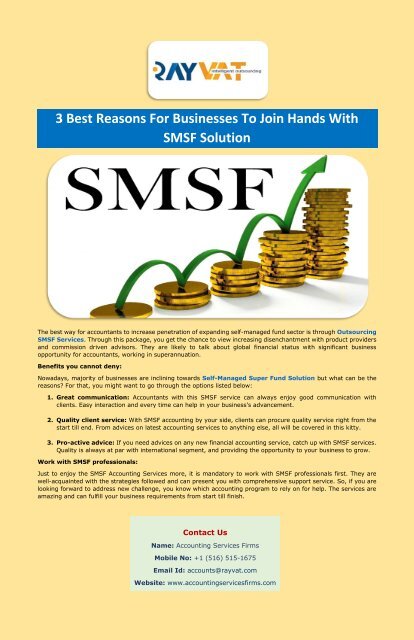 3 Best Reasons For Businesses To Join Hands With SMSF Solution