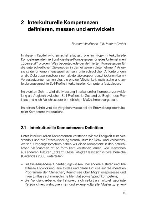 Interkulturelle Kompetenzentwicklung - ABWF