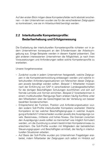 Interkulturelle Kompetenzentwicklung - ABWF