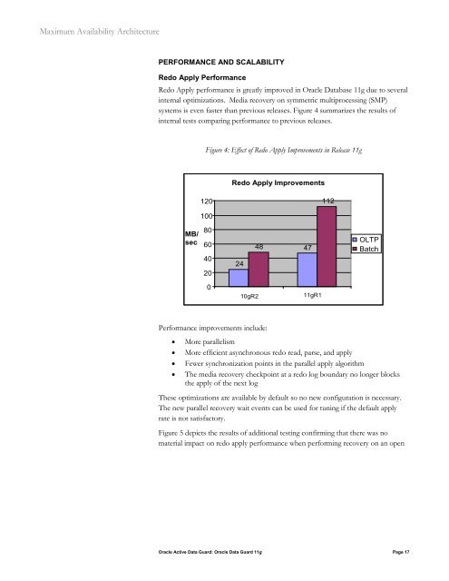 MAA - Oracle 10gR2 Redo Transport and Network Best Practices