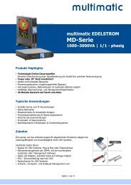 Technische Daten - multimatic