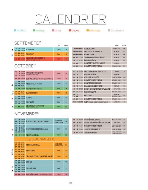 Le Quai - brochure de saison 17/18