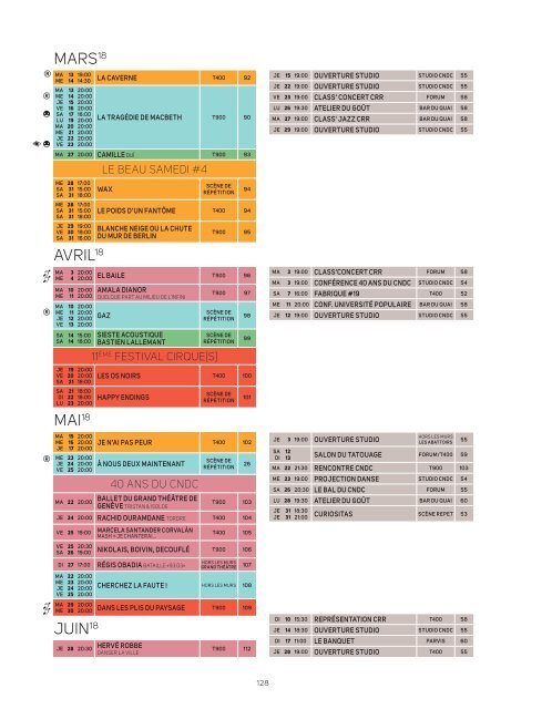 Le Quai - brochure de saison 17/18