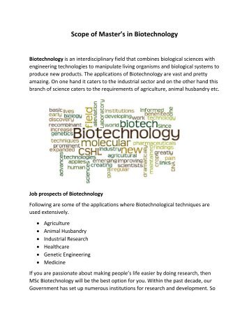 MSc Biotechnology