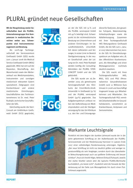 Die PLURAL-Unternehmenszeitschrift - Plural servicepool GmbH
