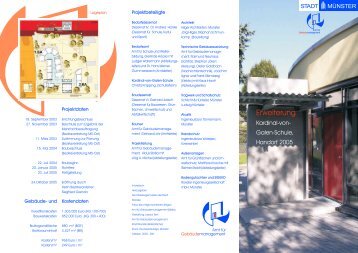 Projektdatenblatt Kardinal-von-Galen-Schule - Stadt Münster