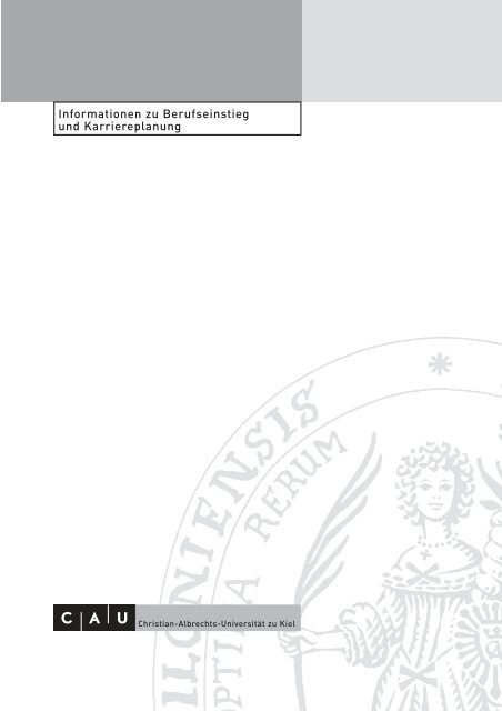 Katalog 2011 - Contacts - Christian-Albrechts-Universität zu Kiel