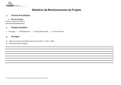 Relatório de Monitoramento do Projeto