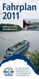 Fahrplan 2011 - Weisse Flotte Baldeney
