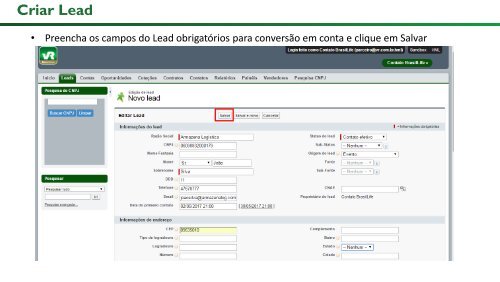 VR - Treinamento Salesforce Fluxo de Vendas Básico