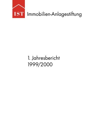 Ist Immobilien-Anlagestiftung Jahresbericht 1999-2000