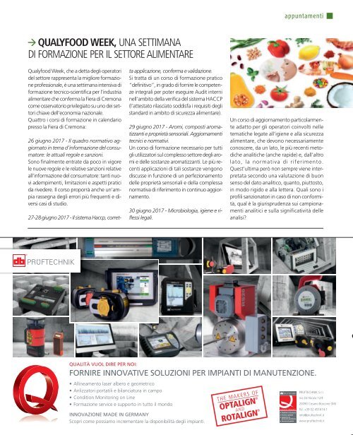 Tecnologie alimentari 4 maggio 2017