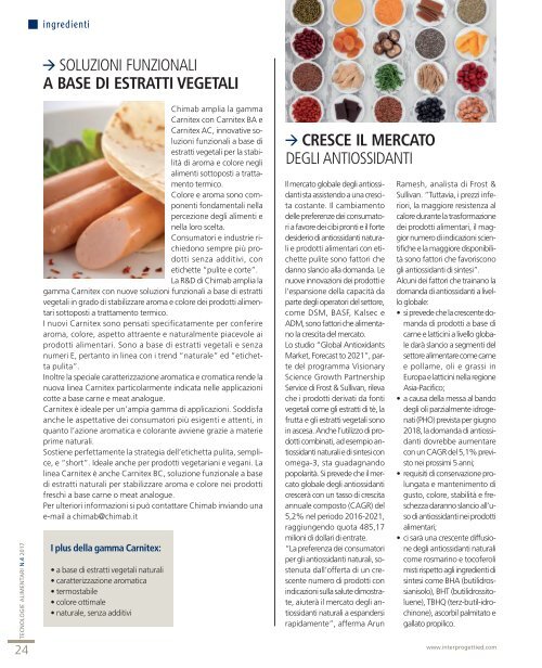 Tecnologie alimentari 4 maggio 2017