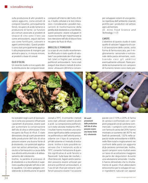 Tecnologie alimentari 4 maggio 2017