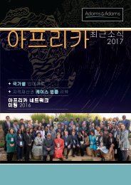 아프리카 최근소식 2017 | Africa Update by Adams & Adams 2017 (Korean)