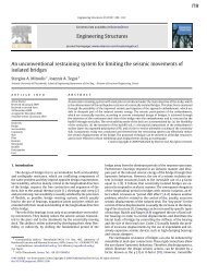 9 An unconventional restraining system for limiting the seismic movements of isolated bridges