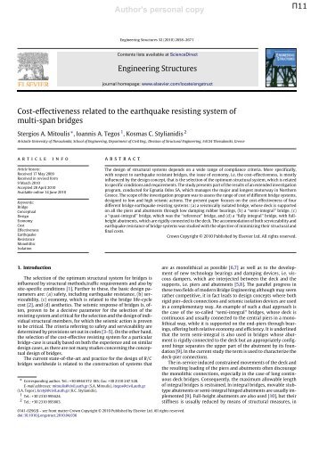 11 Cost-effectiveness related to...tem of multi-span bridges