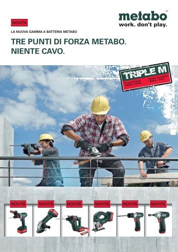 Nuova gamma a batteria Metabo