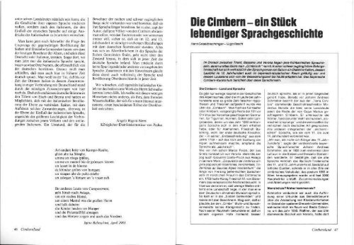 Cimbernland, Ausgabe 1 Jahrgang2017