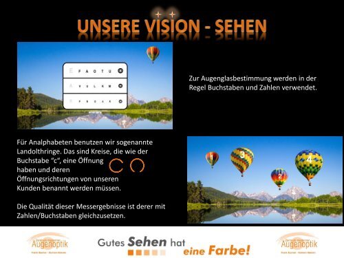 Unsere Vision - Sehen