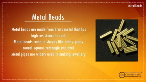 Mesmerizing Gold Metal Beads | Metal Beads for sale