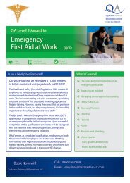 Emergency First Aid at Work Flyer- Taskmasters
