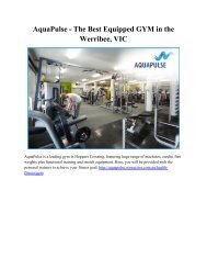AquaPulse - The Best Equipped GYM in the Werribee, VIC