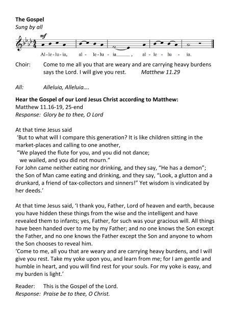 St Mary Redcliffe Church Pew Leaflet - July 9 2017 