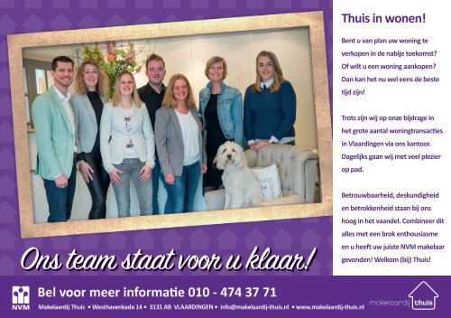 Makelaardij Thuis, Verkocht flyer juli 2017 postcode 3135