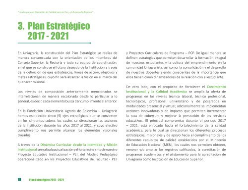 PLAN ESTRATÉGICO 2017-2021 