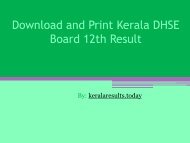 Download and print kerala DHSE board 12th result