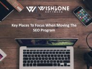 Key Places to Focus When Moving the SEO Program - Wishbone Software