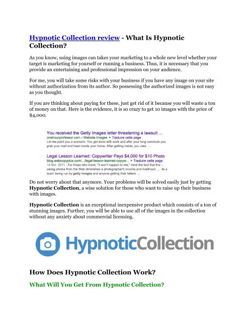 Hypnotic Collection review demo and $14800 bonuses 