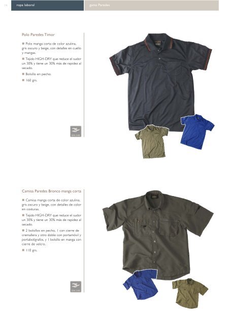 catalogo ROPA LABORAL