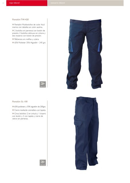 catalogo ROPA LABORAL