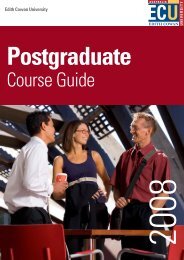 Postgraduate - Edith Cowan University