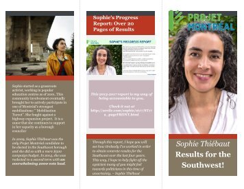 Sophie Thiébaut: Results for the Southwest