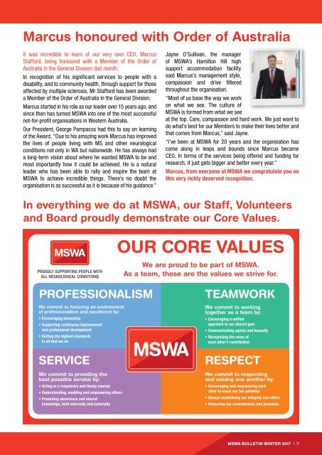 MSWA Bulletin Magazine Winter 2017