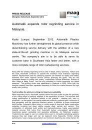 Automatik expands rotor regrinding service in Malaysia. - Maag