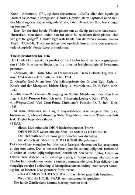 C.A. Thielo og de syngende fruentimmere- »Tanker og Regler«, 1746