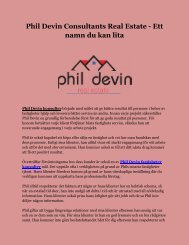 Phil Devin Consultants Real Estate - Ett namn du kan lita