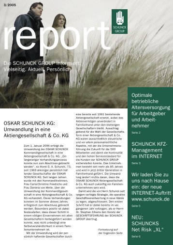 schunck report 3/2005 - Schunck Group